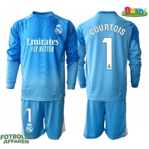 Real Madrid Thibaut Courtois #1 Målvakt Hemmaställ Barn 2025-26 Långärmad (+ Korta byxor)